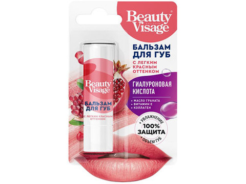 Бальзам для губ с легким красным оттенком Beauty Visage 3,6г