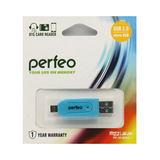 Картридер OTG Card Reader USB 2.0 для карт памяти Micro SD + SD/MMC + MS + M2 Perfeo PF-VI-O004 (Голубой)