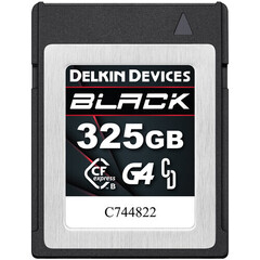 Карта памяти Delkin Devices Cfexpress B 325GB BLACK G4 1800 / 1700 / 1450 MB/s