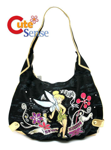 Disney TinkerBell Denim Shoulder Bag Grils Hand Bag :Pot Round