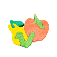 Развивающая игрушка"Червячок и фрукты"с красками