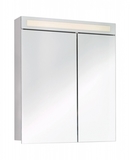 Шкаф зеркальный Dreja Uni 80, 99.9003, 6 стеклянных полок, с подсветкой и выключателем, белый
