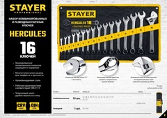 STAYER HERCULES, 47 шт, 6 - 32 мм, набор гаечных ключей универсальный, Professional (27082-H47)