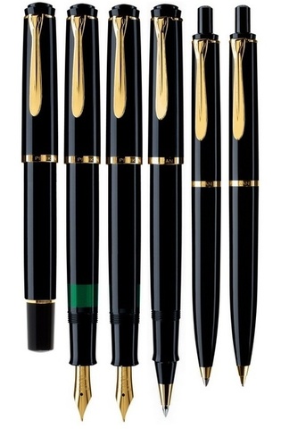 Ручка перьевая Pelikan Elegance Classic P200 Black GT, M (930479)