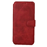 Чехол книжка-подставка кожаный с магнитной застежкой для Xiaomi Redmi 10C (Красный)