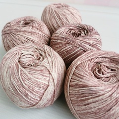 Хлопок интерьерный ручного окрашивания Home Denim Cotton 500гр, 400м/100гр, 312 Темный розовый
