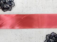 Лента атласная, ш. 2,5 см, красно-розовый