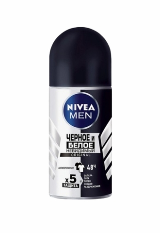 Дезодорант NIVEA Черное и Белое Невидимый д/муж 50 мл ролик ГЕРМАНИЯ