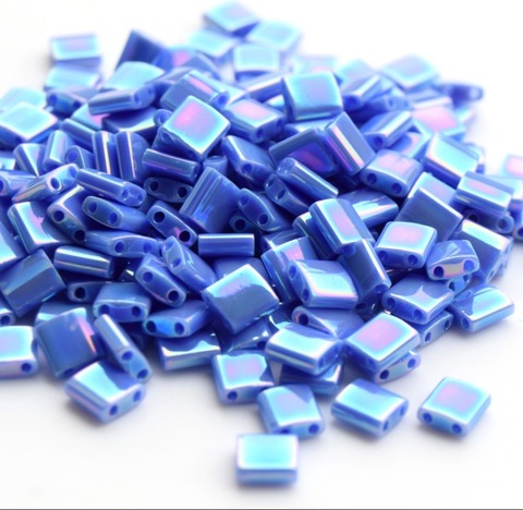 TL-0483 Бисер Миюки тила/Miyuki Tila Opaque Periwinkle AB