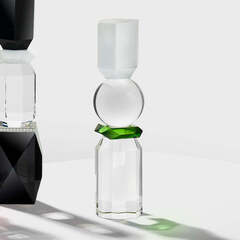 Подсвечник Memphis REFLECTIONS хрусталь white/transparent/green 60х60х265h
