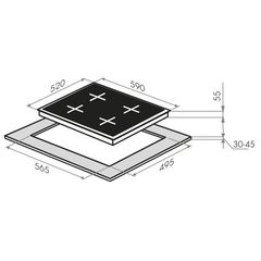 Варочная панель Maunfeld EVI 594-FL2(S)-BK