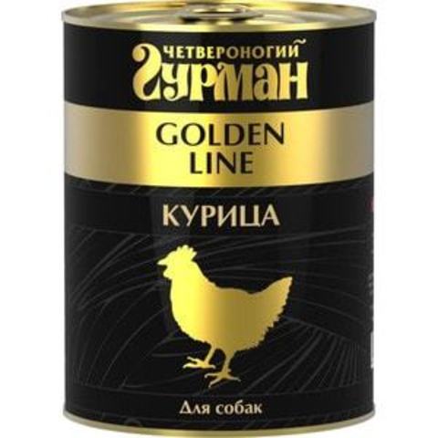 Четвероногий гурман консервы для собак курица натуральная в желе 340г