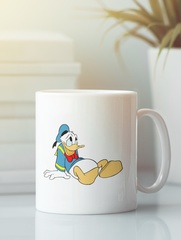 Кружка с рисунком из мультфильма Дональд Дак (Donald Duck) белая 006