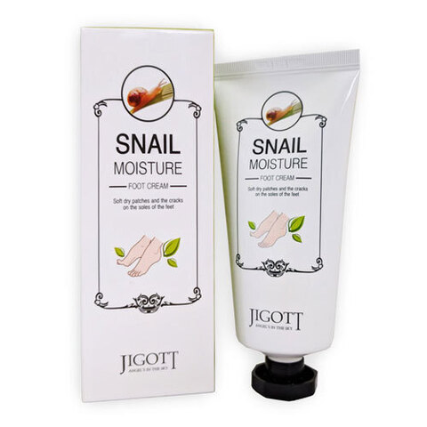 Jigott Moisture Foot Cream - Крем для ног с экстрактом слизи улитки