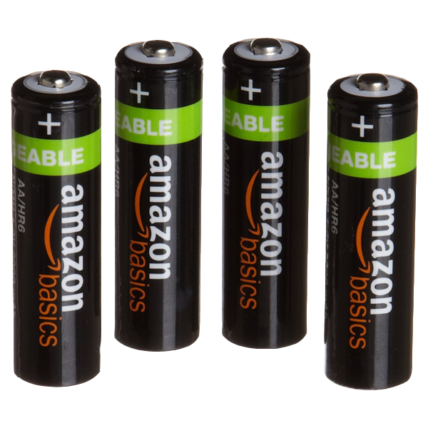 AmazonBasics AA NiMH Precharged Rechargeable Batteries 4-Pack