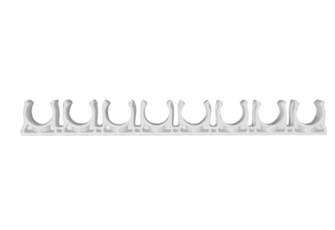 Цена на Гребенка из клипс Fedast для труб диаметром 16 мм (белый, 10 мест, 60 шт/уп)