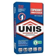 Наливной пол Юнис Горизонт  быстротвердеющий 20 кг