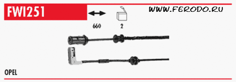 FWI251 Датчик износа тормозной колодки