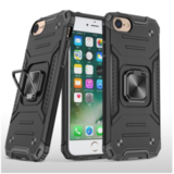 Противоударный чехол Strong Armour Case с кольцом для iPhone 6, 6s, 7, 8, SE 2020, SE 2022 (Черный)