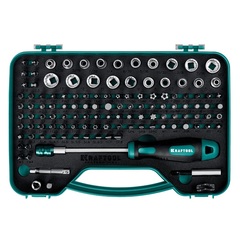 KRAFTOOL X-Drive-122, 122 шт, набор: отвертка-битодержатель с насадками (26816)