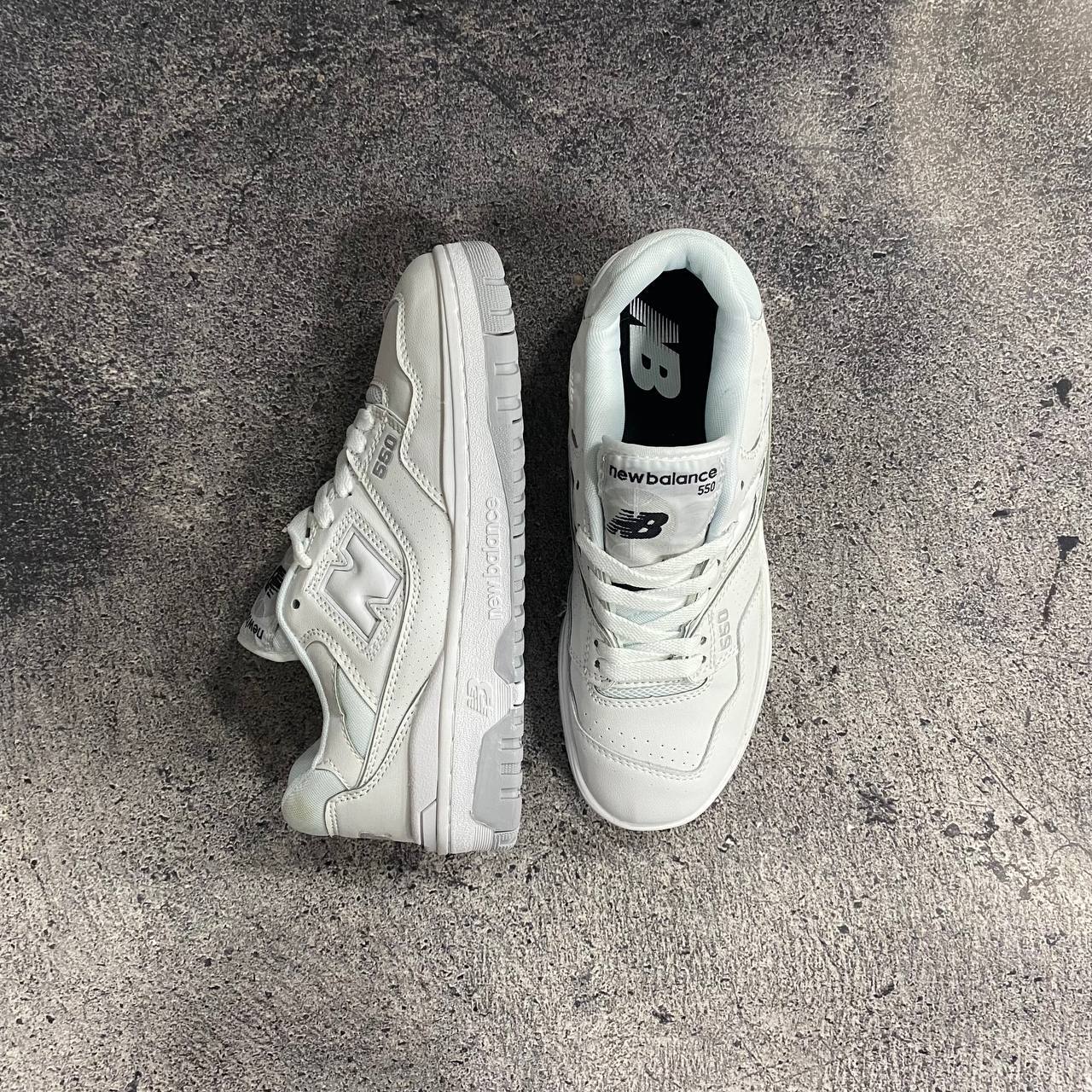 New Balance 550 all white 2 999 NUMBERS