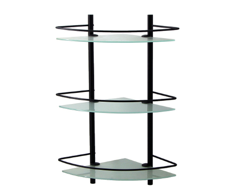 WasserKRAFT K-3133BLACK Полка стеклянная тройная