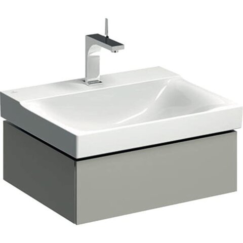 Шкафчик для раковины Geberit Xeno², с одним выдвижным ящиком: B=58см, H=22см, T=46.2см, Серый / Матовое покрытие