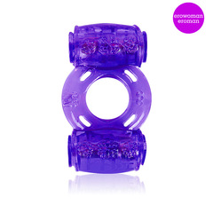 Эрекционное кольцо с вибрацией двойное (фиолетовое)