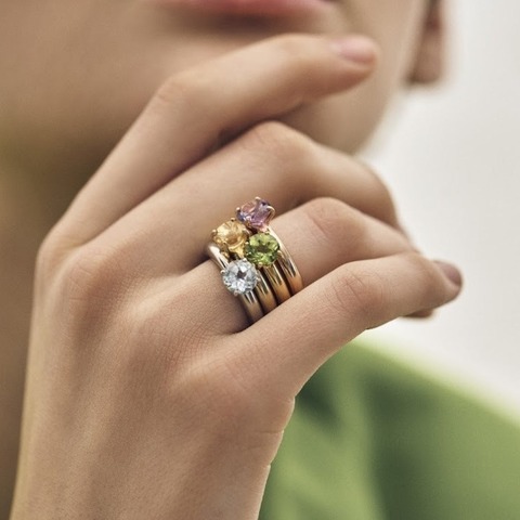 Cartoon Ring Baby With Amethyst