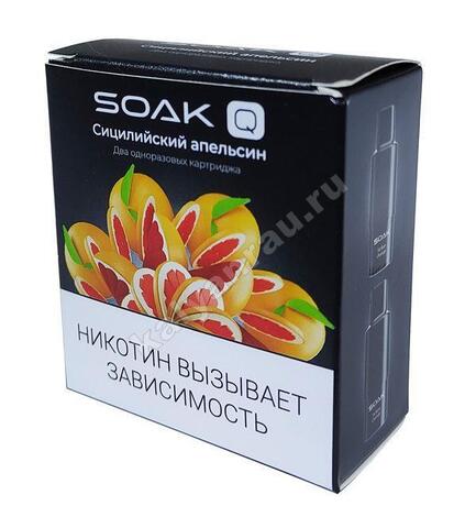 Картриджи SOAK Q 1500 затяжек - Сицилийский апельсин (Sicilian Orange)