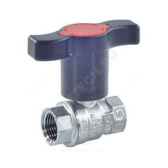 Кран шаровой латунь хром R851TH Ду 15 Ру35 ВР полнопроходной с Т-рукояткой удлиненная ручка Giacomini R851TX003