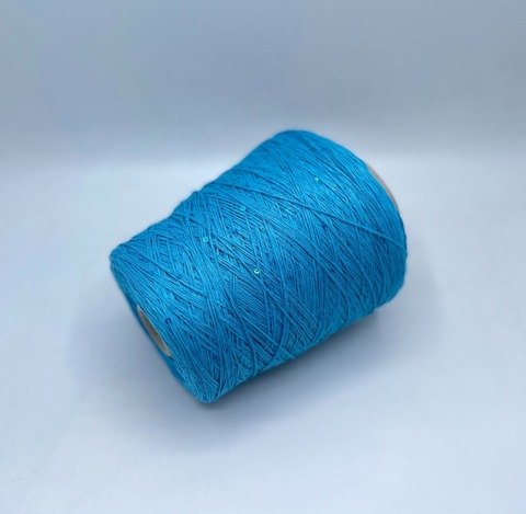 Filati Naturali (пр.Италия),art-Lino, 350м/100гр, 100%Лен+пайетки, цвет-Лазурный, арт-28081