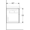 Шкафчик для раковины Geberit Xeno², с двумя выдвижными ящиками: B=58см, H=53см, T=46.2см, Серый / Меламин, древесная структура