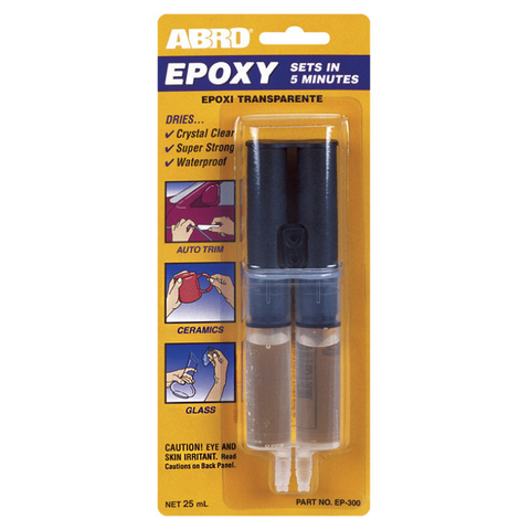Клей эпоксидный прозрачный в шприце ABRO EP-300 25мл