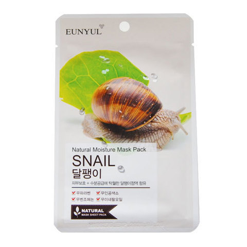 Eunyul Natural Moisture Mask Pack Snail - Тканевая маска для лица с муцином улитки