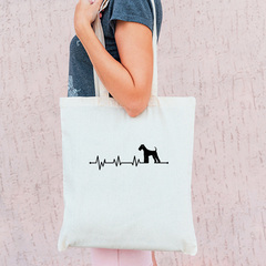 Тканевая сумка "Эрдельтерьер - сердечный ритм"