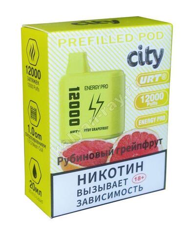 Картридж City Energy Pro Рубиновый Грейпфрут 12000 затяжек