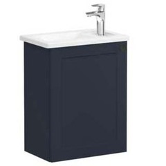 Vitra 68608 Тумба Root Classic 45 см с квадратной раковиной, с дверцей, матовый темно-синий, левосторонняя фото