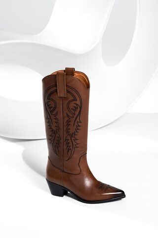 Казаки из натуральной кожи ELEONOR макси