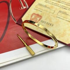 16235 - Браслет LOVE с отверткой тонкий с камнями, в люксовом качестве VGOLD