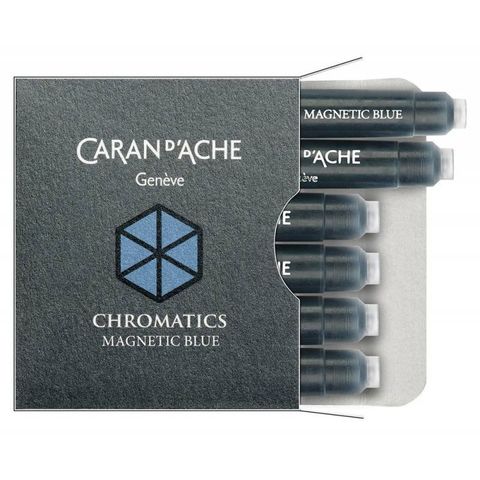 Картридж Carandache Chromatics (8021.149) magnetic blue для перьевых ручек 6шт в уп