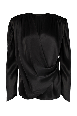 «Draped-detailing blouse» Блуза с драпировками из вискозы.
