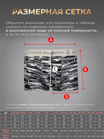 Комплект из 3-х трусов боксеров - «Серые военные»