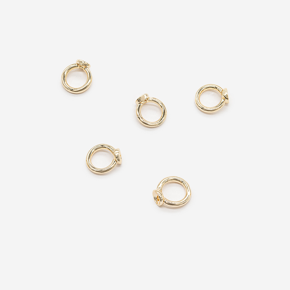 Концевик-шапочка с кольцом 8*7,5мм, позолота