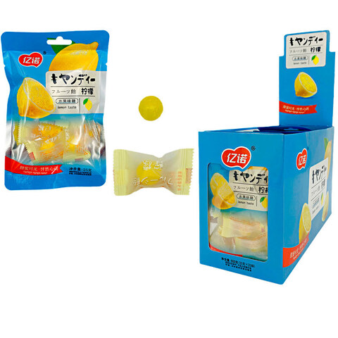 Фруктовые конфеты со вкусом лимона Yinuo 1кор*12бл*20шт, 25гр