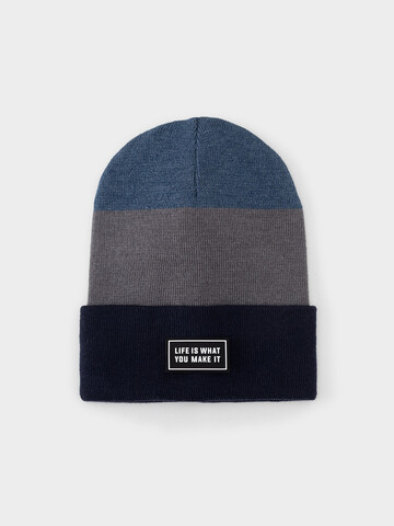шапка  для мальчика  КВ 20426/темно-синий,тем.серый меланж