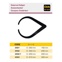 Кронциркуль для наружных измерений 0-510мм/300мм CSN251210 Kinex(K-met) 2003