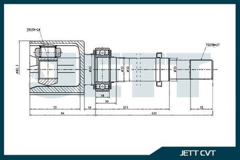 ШРУС внутренний JETT V40-1054