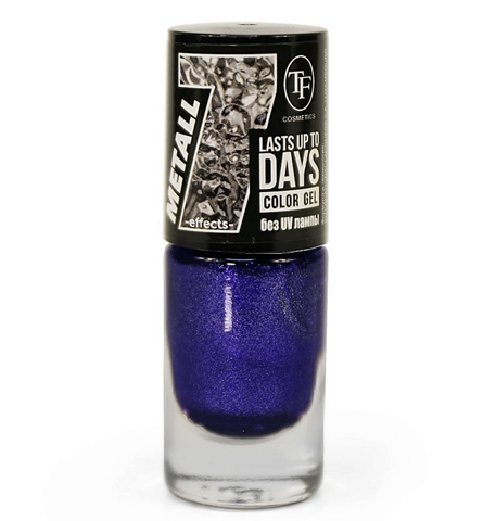 TF Лак для ногтей COLOR GEL METALL тон 345 Сапфировое золото 8мл