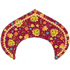 Кокошник ободок Узор бордовый